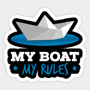 My Boat is my Rules Captain Sailor Sticker